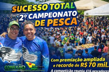 A Prefeitura de Brasiléia entrega premiação para as equipes vencedoras do 2º Campeonato Internacional de Pesca Embarcada