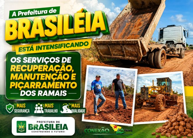 Prefeitura de Brasiléia intensifica recuperação de ramais e reforça apoio às comunidades rurais